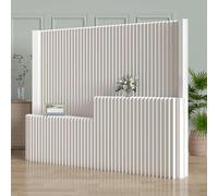 Paper Room Divider with Shelves Partition Wall Portable Folding Privacy Screen,Modern Portable Organizer for Home/Office/Clothing Store/Enterprise/Studio