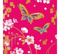 Paper Rose Birthday/Blank Card for Women - General Female Card - Butterflies and Flowers with Foil Details - Eco-Friendly