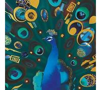 Paper Rose Birthday/Blank Card for Women - General Female Card - Vibrant Peacock and Feathers with Foil Details - Eco-Friendly