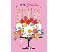 Paper Rose Capisco Cake Birthday Card Fun Illustrated Design