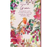 Paper Rose Christmas Card - For a Wonderful Gran - Hazy Days Collection