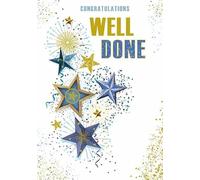 Paper Rose Congratulations Card - Stars, Confetti and Streamers with Foil Details - Eco-Friendly and Recyclable