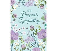 Paper Rose Deepest Sympathy Card - Lilac Flowers with Silver Foil Detailing - Eco-Friendly and Recyclable