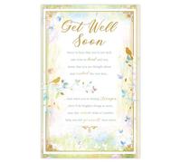 Paper Rose Female Get Well Soon Card for Women - Heartfelt Verse and Birds - Eco-Friendly and Recyclable