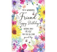 Paper Rose Floral Watercolour Birthday Card for Friend, Flowers and Bees Design with Envelope