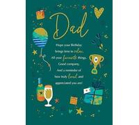Paper Rose - Lovely Dad Birthday Card With Heartfelt Message, Stunning Party Theme