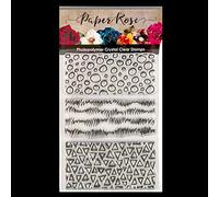 Paper Rose Mixed Media 1-4x6 Clear Stamp Set, White, one Size