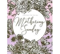 Paper Rose Mothering Sunday Greeting Card, Floral Script Design with Elegant Message
