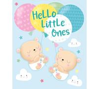 Paper Rose New Baby Twins Congratulations Card - Birth Congratulations Card with Teddy Bears and Balloons Design Cut-Out Edge Detail