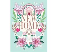 Paper Rose New Home Congratulations Card - New Home Card with Contemporary Floral Design with an Embossed Foil Finish