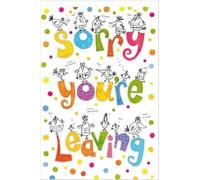 Paper Rose 'Sorry You're Leaving' Card - Large Size - Little Cartoon Birds Saying Farewell, Multicolor, 225 x 330 mm