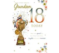 Paper Rose Special Grandson 18th Birthday Card - Age 16 - Large cup with Foil Details - Eco-Friendly and Recyclable