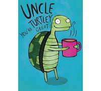 Paper Rose Uncle Funny Birthday Card - Humorous Happy Birthday Card with 'You're Turtley Great' Design - Birthday Card for Men