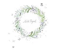Paper Rose Wedding Regret Card, With Regret RSVP Card, Unable to Attend Wedding Invitation Reply, Floral Wreath Design, Greeting Card