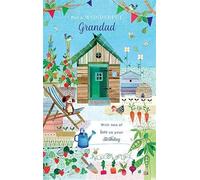 Paper Rose Wonderful Grandad Birthday Card - Garden Shed and Pets with Foil Details - Eco-Friendly and Recyclable