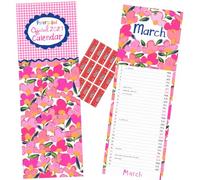 Paper Salad Calendar 2027 Month To View Slim Wall Calendar, Plastic Free with Free Organisational Stickers