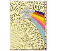 Paper Salad - Fun Bright Colourful - 'Yay!' Card - Congratulations - Well Done - Bold Neon Colours - Lovely Textured Foil Design - Sold by Brainbox Candy