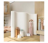 Paper Screen Partition Wall, 4.9ft 5.2ft 5.5ft 5.9ft 6.5ft 7.2ft Height Lightweight Folding Room Divider for Office Living Room Beauty Salon Clothing Shop(H 180cm/5.9ft,L 220cm/7.2ft)