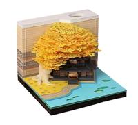 Paper Sculpture Calendar - Note Pad for Creative Carving, Memo Pad with 3d 2026 Design, Artistic Desk Decoration for Work, Home, Birthday, New Year, Christmas, 3.35x2.68 Inches