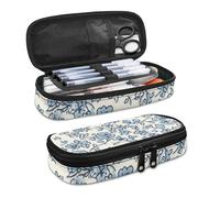 Paper Sculpture Tiger Pen Bag Large Pencil Case Big Capacity Paper Carving Origami Style Pencil Pouch Pencil Holder with Zippers Compartments Kids Adults