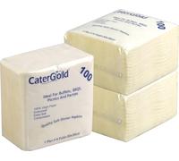 Paper Serviettes Soft Napkins 100 Pack 1ply 30x30cm Pack of 2 Everyday Catering Office & House Use (Cream-X3)