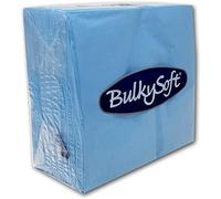 Paper Serviettes Soft Napkins 33x33cm 2PLY BulkySoft Solid Colours Choose Colours (Light Blue)