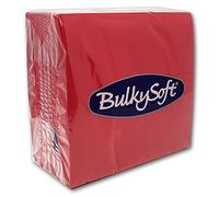 Paper Serviettes Soft Napkins 33x33cm 2PLY BulkySoft Solid Colours Choose Colours (Red)