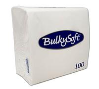 Paper Serviettes Soft Napkins 33x33cm 2PLY BulkySoft Solid Colours Choose Colours (White, 100)
