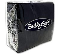 Bulky Soft Paper Napkins – Soft 40x40 cm 2-ply Solid Colour Black (100 pcs)