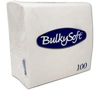 Paper Serviettes Soft Napkins 40x40cm 2PLY BulkySoft Solid Colours Choose Colours (White, 100)