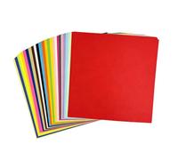 Paper Set Assorted Colors 200 Sheets Colorful Square Paper for Art Class Card Projects and Glitter Folding Assorted Color Square Folding Sheets Collage Card Making Classroom Art