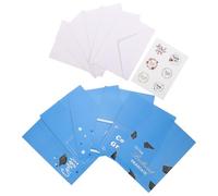 Paper Set Wish Cards with Envelopes and Stickers Graduation Themed | Blue Student Celebration Cards, Invitation Option, Congratulations Notes for Party, Classroom, Parents