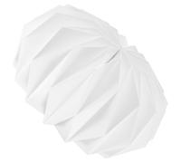 Paper Shade Magnetic Lamp Cover for E27 LED Light White | Pleated Origami Design, Soft Diffused Lighting, Dust Shielding, Bedroom Reading Use, Wall Mounted