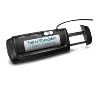 Paper Shredder for Home, Portable Paper Shredders Heavy Duty with Extendable Arm - 7 Sheet Strip-Cut, Credit Card Slot, Mini Document Shredder Without Basket for Home, Office, Overheat, Jam protection