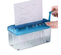 Paper Shredder for Home Use, Data Protection Document Shredder with Hand Crank, Tool for Shredding Documents, to Protect Privacy for Office, School, Student Dorm and