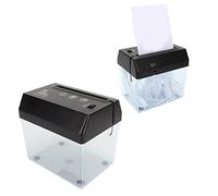Paper Shredder, Universal Paper Cutting Machine with Large Capacity Transparent Paper Basket, Battery USB Powered, Security Document Shredder for Office School