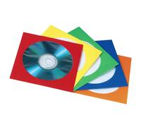 Paper Sleeves for CD/DVD, Pack of 50, Assorted Colors