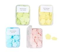 Paper Soap, 4 Different Scented Mini Fresh Portable Disposable Petal Hand Wash Sheets, Dissolvable Hand Bath Soap, Suitable for Outdoor, Travel, Camping, 4 Boxes (Approx 400 Sheets)