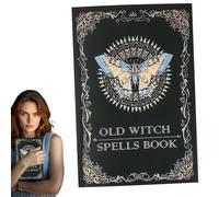 Paper Spell Book - Antique Witches Notebook | Old Royal Spells Journal, Vintage Journal Accessories Booklet for Men, Women Halloween Decor Readers Co