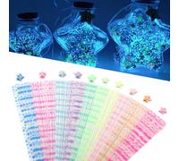 Paper Star Strips, 420 Sheets Origami Paper Patterned Glow in The Dark Paper Star Strips Lucky Star Decorative Folding Paper for DIY Hand Art Crafts Luminous Origami Star Paper
