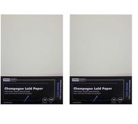 Paper State Soho Script A4 100gsm Laid Paper - Champagne (50 Sheets) (Pack of 2)