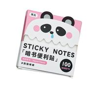 Paper Sticky Notes with Pearlescent, Panda | 100-Sheet Dispenser Box, Sheet Presented At the Opening, Short Messages and Keywords for Desk Organization