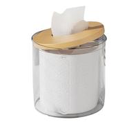 Paper Storage Box - Tissue Roll Dispenser Round Top Opening Compact Function Frame Durable Lightweight Design | Organizer Bucket Holder for Kitchen, Restaurant, Living Room, Bathroom, Ar