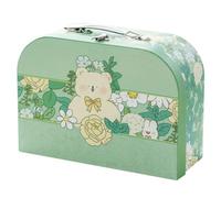 Paper Suitcase Gift Box for Jewelry Storage and Halloween | Lightweight Paper, Reusable Portable Design, Light Green Finish, Suitable for Jewelries and Nuts