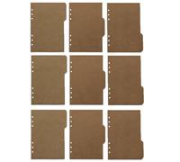 Paper Tab Dividers 18pcs A5 Kraft Loose-Leaf Binder Divider