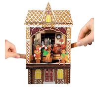 Paper Theatre Gingerbread 3D Pop Up Christmas Greeting Card by Alljoy Cards XPT007