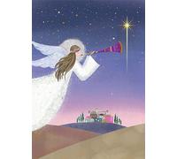 Paper Themes 10 pack of Luxury Large Christmas Cards with Envelopes (Angel's Song)