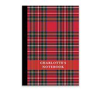 Paper Themes Modern Tartan designs Themed Personalised 60 page Notebooks for Men Women (A4, Red Classic Tartan AMNA185)
