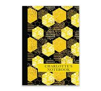 Paper Themes Personalised 60 Page Notebooks with Beautiful Bees patterns (A4, GOLD HONEYCOMB AMNA193)