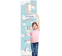 Paper Themes Personalised Childrens Height Chart for Kids Nursery Wall, or Bedroom - Unicorn Dreams